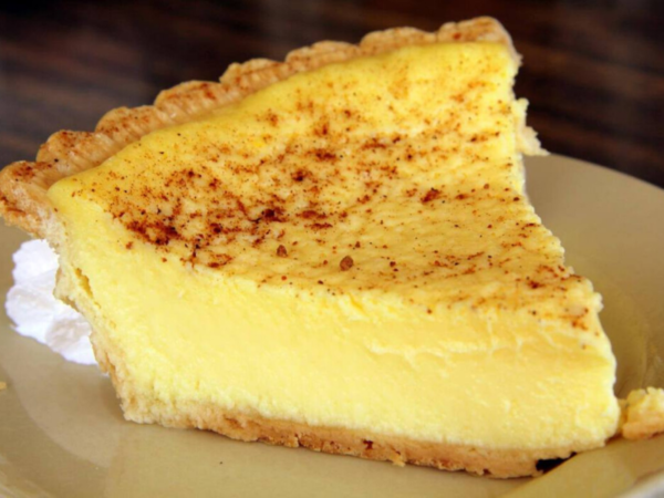 delicious slice of custard tart